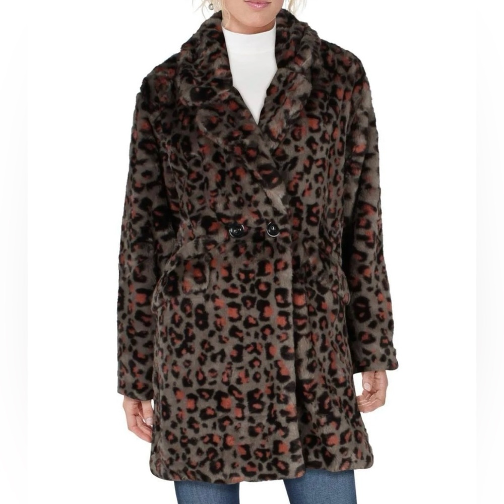 Steve Madden size medium pink and gray cheetah jacket .